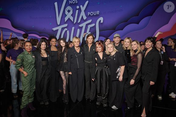 Exclusif - Yael Naim, Axelle Saint-Cirel, Solann, Muriel Robin, Anne Le Nen, Suzane, Emma Peters, Anne Sila, Gaetan Roussel, Julie Gayet, Philippine Lavrey, Nolwenn Leroy - Enregistrement du concert "Nos voix pour toutes", au profit de La fondation des femmes, à l'Adidas Arena à Paris, diffusée le 11 décembre sur TMC
© Cyril Moreau-Coadic Guirec / Bestimage