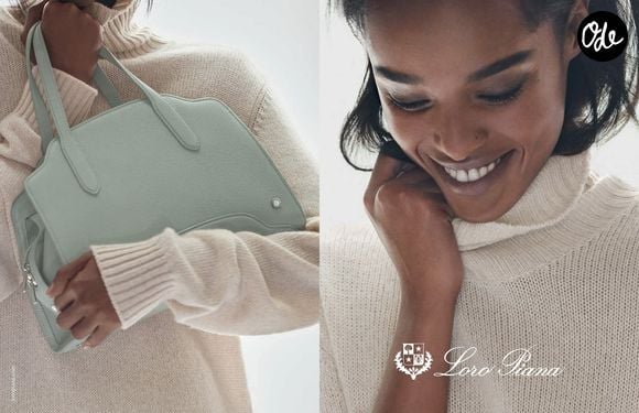 Les mannequins Natalia Vodianova, Malika Loubak et Tong Liya posent pour la campagne de sacs à main de la marque italienne Loro Piana