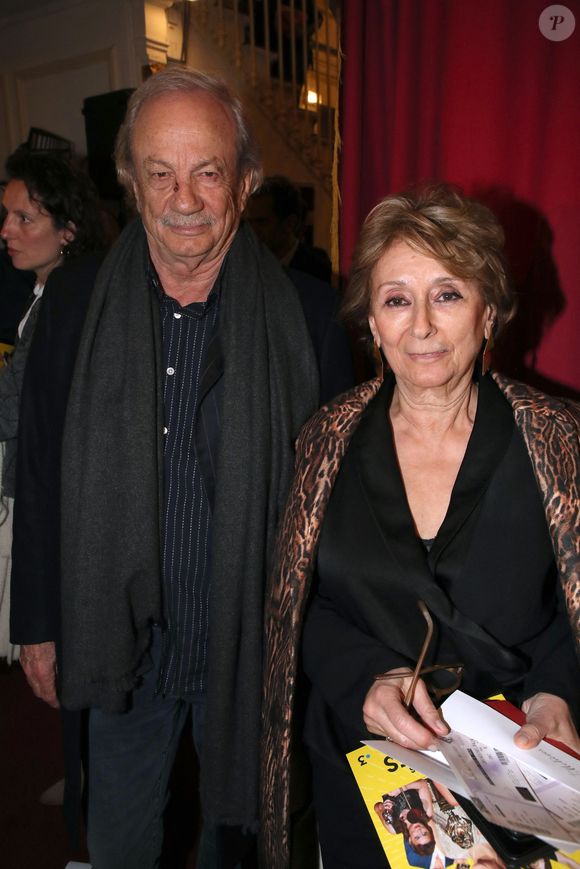 Patrick Chesnais et sa femme Josiane Stoléru - 34ème Cérémonie des Molières au « Théâtre de Paris » à Paris, France, le 24 Avril 2023.  © Bertrand Rindoff / Bestimage