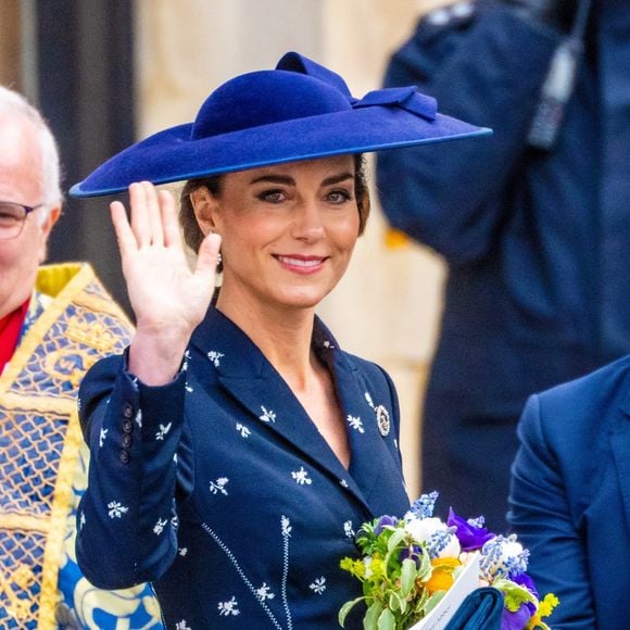 Catherine (Kate) Middleton, princesse de Galles - La famille royale britannique à la sortie du service annuel du jour du Commonwealth à l'abbaye de Westminster à Londres le 13 mars 2023.