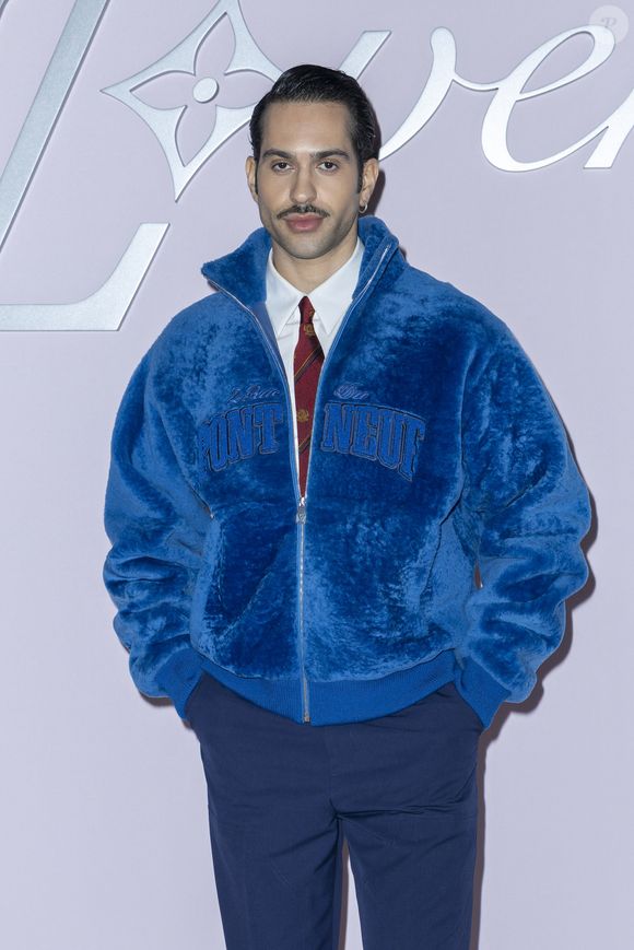 Mahmood - Photocall pour le défilé Louis Vuitton prêt à porter hommes Automne / hiver  2025 - 2026 lors de la fashion week à Paris le 21 2025. © Olivier Borde /Bestimage
