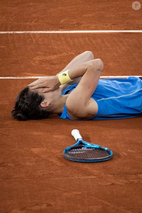La française Loïs Boisson remporte le quart de finale face à M.Andreeva lors des internationaux de France de Tennis de Roland Garros 2025 (Jour 11), à Paris, France, le 4 juin 2025. © Jacovides-Moreau/Bestimage
