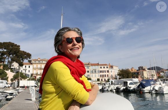 Exclusif - Lio sur le tournage de la série "Le sang de la vigne" pour France 3, à Sanary-sur-Mer, le 3 avril 2015. François Baille / Nice Matin / Bestimage