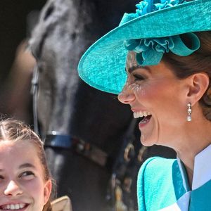 La princesse Charlotte, Catherine, princesse de Galles pendant le défilé des couleurs 2025, à Londres, Royaume-Uni, le 14 juin 2025. Photo by Zak Hussein/Splash News/ABACAPRESS.COM