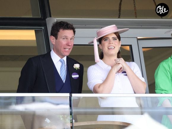 Jack Brooksbank et sa femme la princesse Eugenie d'York - La famille royale d'Angleterre aux courses hippiques "Royal Ascot 2024" à Ascot, le 19 juin 2024.

© Tim Merry / MirrorPix / Bestimage