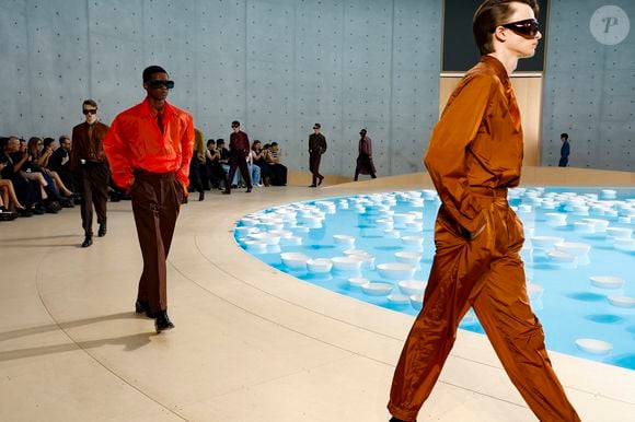 Défilé Saint Laurent "Collection Homme Prêt-à-Porter Printemps/Eté 2026" lors de la Fashion Week de Paris, le 24 juin 2025