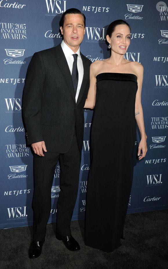 Brad Pitt et son ex-femme Angelina Jolie - People aux WSJ magazine Innovator Awards à New York le 4 novembre 2015. (STARMAX / BESTIMAGE).