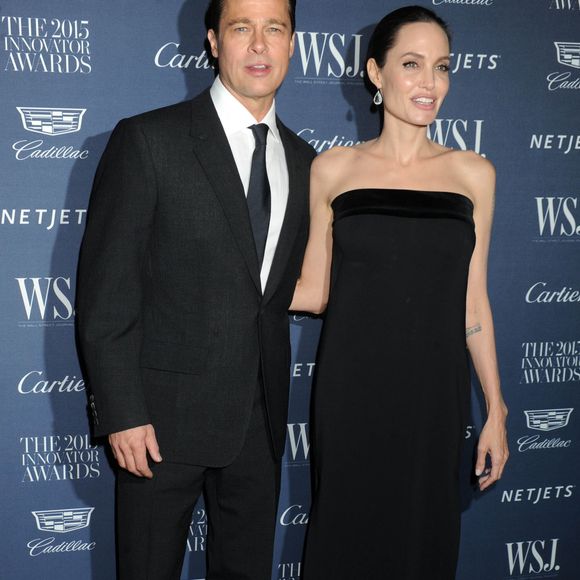 Brad Pitt et son ex-femme Angelina Jolie - People aux WSJ magazine Innovator Awards à New York le 4 novembre 2015. (STARMAX / BESTIMAGE).
