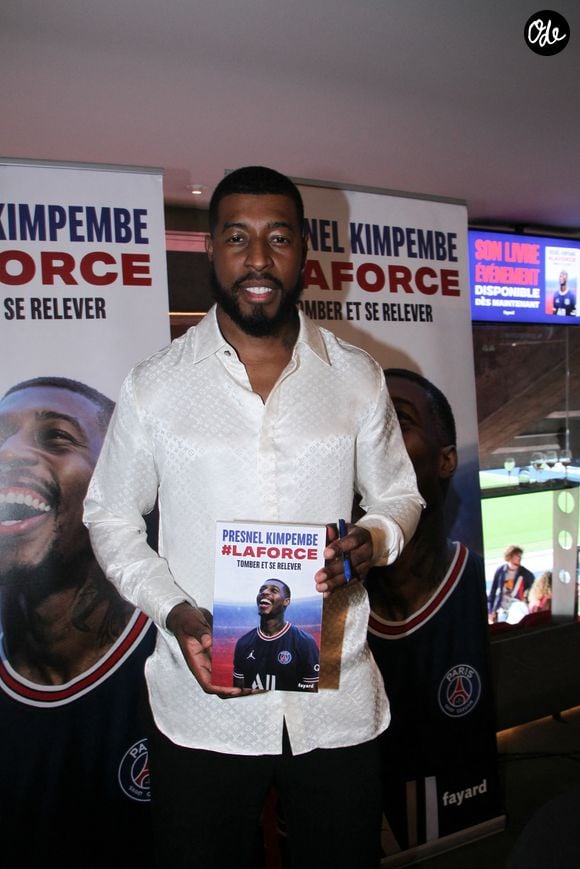 Exclusif - Presnel Kimpembe - Lancement du livre de Presnel Kimpembe "Laforce, tomber et se relever" dans les salons Saint-Germain au Parc des Princes à Paris le 2 juin 2026. © Philippe Baldini/Bestimage