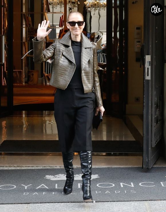 Céline Dion acclamée par ses fans à la sortie du palace Royal Monceau à Paris. Céline Dion fait son grand retour sur scène à Paris avec une série de concerts exceptionnels à la Paris La Défense Arena du 12 septembre au 17 octobre 2026. 
© Marc Ausset Lacroix / Bestimage