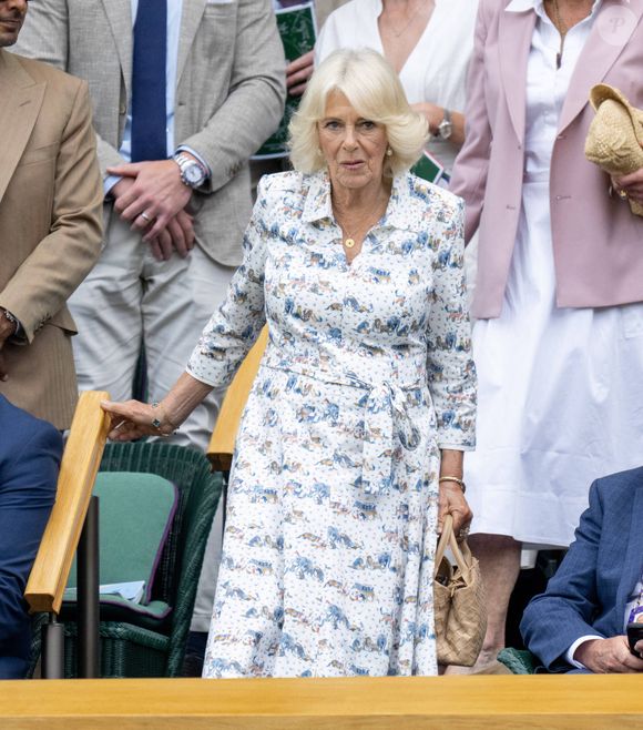 La reine Camilla, Championnats de Wimbledon, 10e jour à Wimbledon, Londres, Grande-Bretagne, 9 juillet 2025.