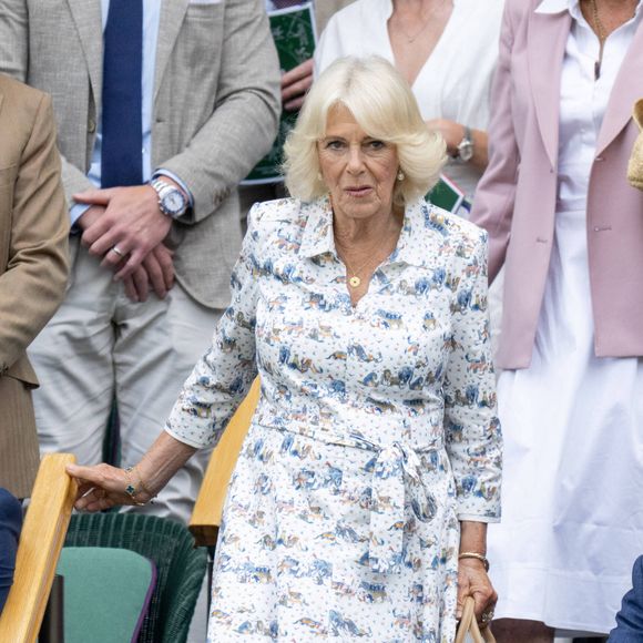 La reine Camilla, Championnats de Wimbledon, 10e jour à Wimbledon, Londres, Grande-Bretagne, 9 juillet 2025.