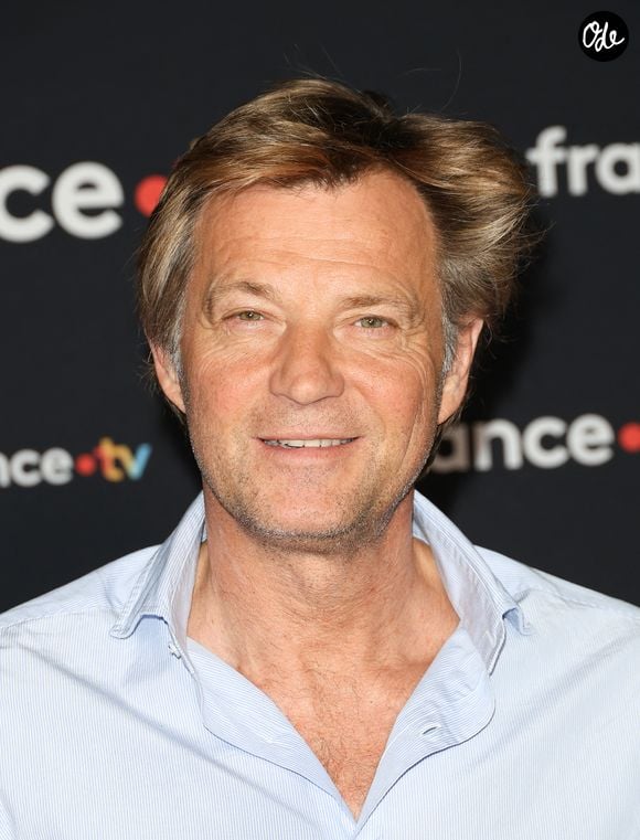 Laurent Delahousse au photocall pour la conférence de presse de rentrée de France TV à la Grande Halle de la Villette à Paris, France, le 11 juillet 2023. © Coadic Guirec/Bestimage