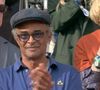 Yannick Noah et sa compagne Malika dans les tribunes de Roland Garros. Capture France 2