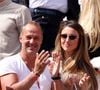 Son compagnon de 26 ans son aîné

Roger Erhart et sa compagne Delphine Wespiser, Miss France 2012 - Célébrités dans les tribunes des internationaux de France de Roland Garros à Paris le 31 mai 2022. © Cyril Moreau - Dominique Jacovides/Bestimage