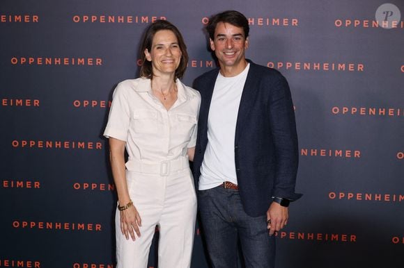 Claire Fournier et Julian Bugier assistent à la première d'Oppenheimer au Grand Rex le 11 juillet 2023 à Paris, France. Photo by ABACAPRESS.COM