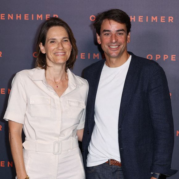 Claire Fournier et Julian Bugier assistent à la première d'Oppenheimer au Grand Rex le 11 juillet 2023 à Paris, France. Photo by ABACAPRESS.COM