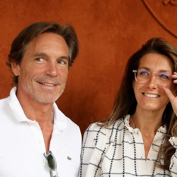 Nicolas Vix et sa compagne Anne-Claire Coudray au village (jour 13) lors des Internationaux de France de Tennis de Roland Garros 2022 à Paris, France, le 3 juin 2022. Dominique Jacovides/Bestimage