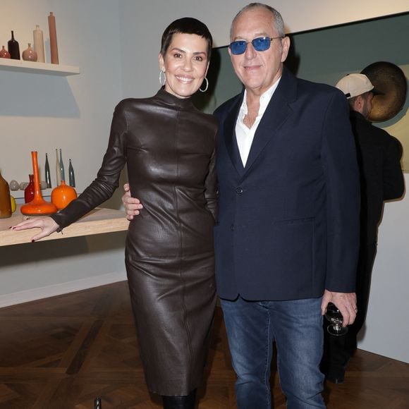 Exclusif - Cristina Cordula et son mari Frédéric Cassin - Cocktail à l'occasion des ventes: "Shaping Colors Collection Frédéric Cassin et Cristina Cordula" chez Christie's à Paris le 28 novembre 2024. © Coadic Guirec/Bestimage