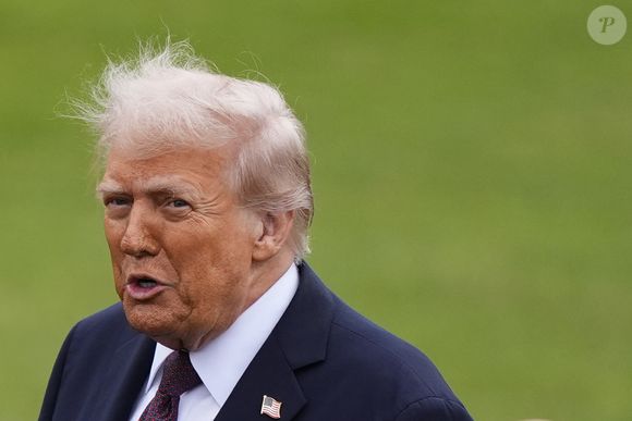 Donald Trump durant la cérémonie de bienvenue organisée au château de Windsor. ©PA Photo/ Bestimage