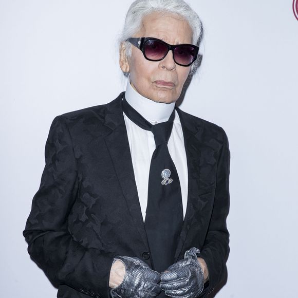Karl Lagerfeld - Dîner "Sauver la vie" pour la fondation Descartes au Pavillon Ledoyen à Paris. © Olivier Borde/Bestimage