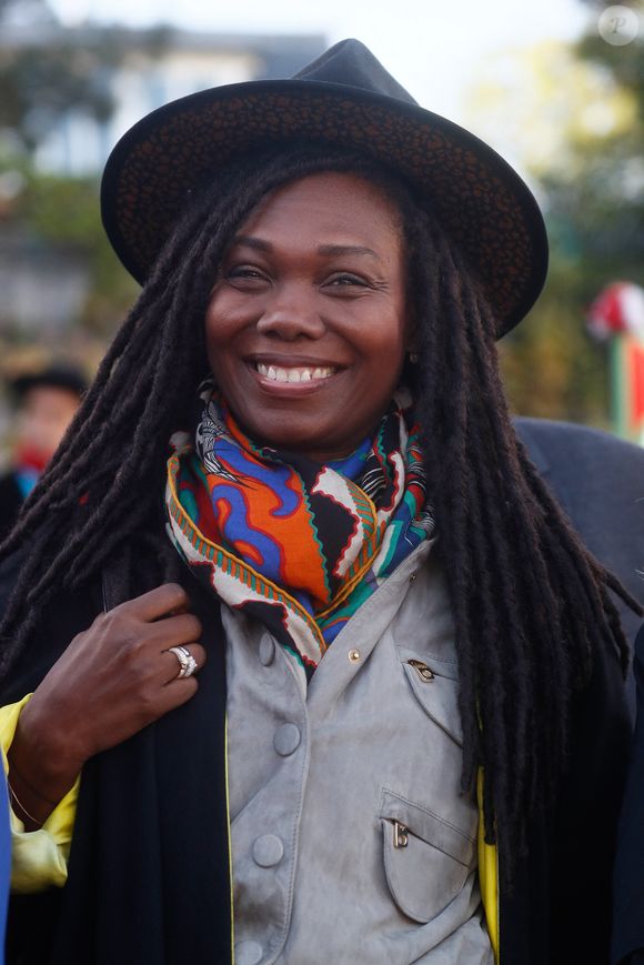 Kareen Guiock Thuram - 90ème édition du ban des vendanges de montmartre au Clos Montmartre à Paris, France, le 14 octobre 2023. © Christophe Clovis / Bestimage