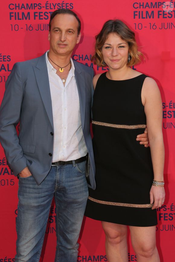 Michel Ferracci et sa femme Emilie Dequenne (habillée en Paule Ka et en bijoux Van Cleef & Arpels) - Soirée de clôture du 4ème Champs Elysées Film Festival à Paris le 16 juin 2015.