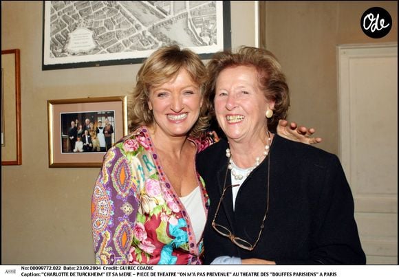 Charlotte de Turckheim et Françoise de Turckheim à Paris. COADIC GUIREC / BESTIMAGE