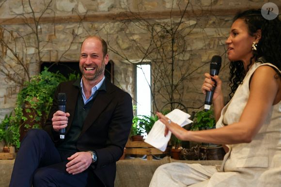 Le prince William, prince de Galles, participe à un événement pour soixante membres de la prochaine génération de fermiers du duché de Cornouailles, à Pensford, le 26 mars 2025. ALPHA AGENCY / BESTIMAGE