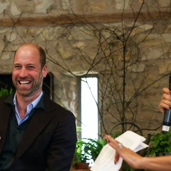 Le prince William, prince de Galles, participe à un événement pour soixante membres de la prochaine génération de fermiers du duché de Cornouailles, à Pensford, le 26 mars 2025. ALPHA AGENCY / BESTIMAGE