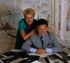 Ils ont eu deux filles, Dominique et Nathalie.

Philippe Bouvard chez lui à Paris avec sa femme Monique le 13 juin 1986.

Alain Canu via Bestimage