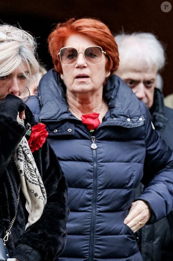 Véronique Genest - Sortie des obsèques de Catherine Laborde en l’église Saint-Roch à Paris, le 6 février 2025. 
© Jacovides - Moreau / Bestimage
