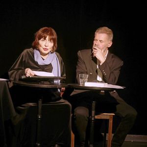 Judith Magre, lors de son spectacle "Judith Magre dit Apollinaire", en duo avec Eric Naulleau au théâtre de poche-Montparnasse à Paris le 22 septembre 2025.

© Cédric Perrin/Bestimage