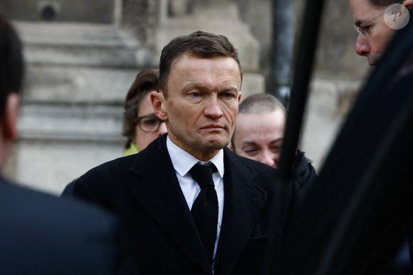 Sylvain Tesson - Sorties des obsèques de Philippe Tesson en l'église Saint-Germain des-Prés à Paris le 10 février 2023.
© Christophe Clovis / Bestimage