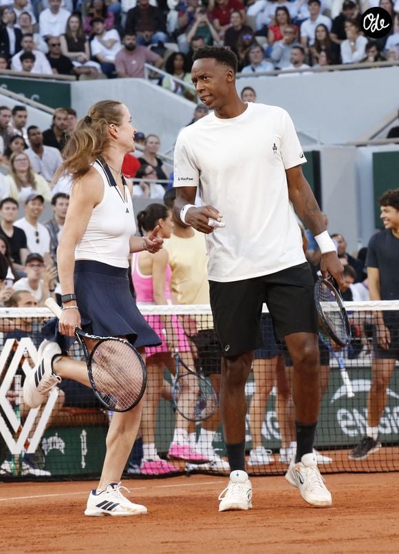 Gael Monfils, Elina Svitolina - Soirée "Gael & Friends" à Roland Garros sur le court Philippe Chatrier à Paris le 21 mai 2026. © Marc Ausset-Lacroix/Bestimage