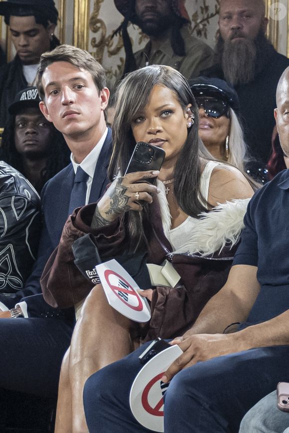 Alexandre Arnault et Rihanna au défilé Homme A$AP Rocky X American Sabotage by AWGE Printemps/Été 2025  dans le cadre de la Fashion Week de Paris, France, le 21 juin 2024. © Olivier Borde/Bestimage