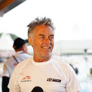 Gérard Holtz - Jour 3 - Les célébrités lors du marathon Karting Jules Bianchi au circuit Paul Ricard au Castellet le 8 septembre 2024. © Anne-Sophie Guebey via Bestimage