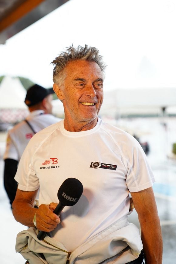 Gérard Holtz - Jour 3 - Les célébrités lors du marathon Karting Jules Bianchi au circuit Paul Ricard au Castellet le 8 septembre 2024. © Anne-Sophie Guebey via Bestimage