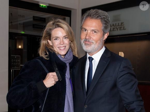 Julie Andrieu et son mari Stéphane Delajoux - Photocall de la représentation de "Dream Compagnie Julien Lestel" à la salle Pleyel à Paris le 16 janvier 2020. © Coadic Guirec-Pierre Perusseau/Bestimage