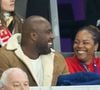 Le judoka était avec sa compagne Luthna

Teddy Riner et sa compagne Luthna Plocus au match de rugby du Tournoi des Six Nations France contre Angleterre au Stade de France à Saint-Denis le 14 mars 2026.  © AGENCE / BESTIMAGE