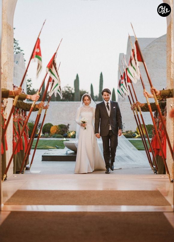 La princesse Iman de Jordanie, Jameel Alexander Thermiotis - Mariage de la princesse Iman de Jordanie avec Jameel Alexander Thermiotis au palais Beit al-Urdon à Amman en Jordanie le 12 mars 2023. Dana Press / Bestimage