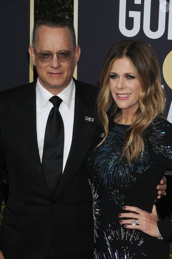 Tom Hanks et Rita Wilson sur le tapis rouge de la 75ème cérémonie des Golden Globe Awards au Beverly Hilton à Los Angeles, le 7 janvier 2018.STARMAX / BESTIMAGE