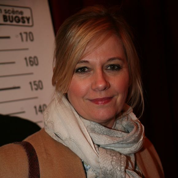 Exclusif - Flavie Flament au photocall du spectacle Ecroué de rire de David Desclos dans la salle mythique du music-hall Bobino à Paris, France, le 1er avril 2019. © JLPPA/Bestimage