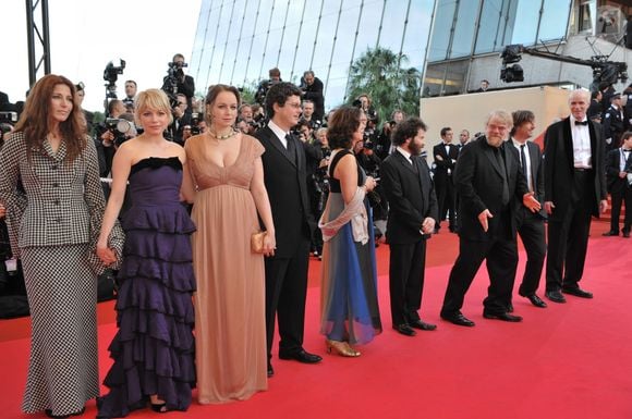 Tom Noonan, Spike Jonze, Catherine Keener, Michelle Williams, Samantha Morton avec Charlie Kaufman et Philip Seymour Hoffman au Festival de Cannes, le 23 mai 2008.

Photo : Hahn-Nebinger-Orban / Abaca