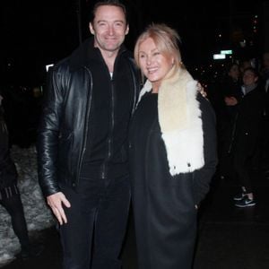 Hugh Jackman et sa femme Deborra-Lee Furness - Arrivées des people à la première de "Freak Show" au cinéma Landmark Sunshine à New York le 10 janvier 2018. @Backgrid UK/ Bestimage
