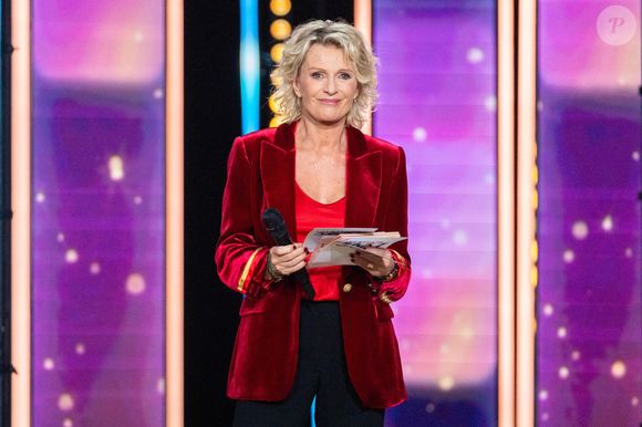 Sophie Davant lors du Téléthon 2024, à Saint Denis, près de Paris, France, le 29 novembre 2024. Photo par Alexis Jumeau/ABACAPRESS.COM
