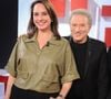 Exclusif - Julia Vignali et Michel Drucker lors de l'enregistrement de l'émission Vivement dimanche au studio Rive gauche, présentée par M. Drucker, diffusée sur France 3, le 1er mars 2026, à Paris, France, le 18 février 2026. © Guillaume Gaffiot/Bestimage