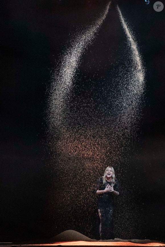 May 17, 2025, Basel, Switzerland: Louane of France competes in the Grand Final of the 69th Eurovision Song Contest at St. Jakobshalle on May 17, 2025, in Basel, Switzerland. © Baden Roth/ZUMA Press Wire/Bestimage