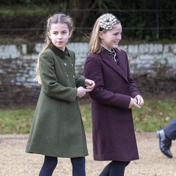 La princesse Charlotte de Galles, Mia Tindall, - Des membres de la famille royale assistent au service du jour de Noël à l'église St Mary Magdalene à Sandringham, Norfolk