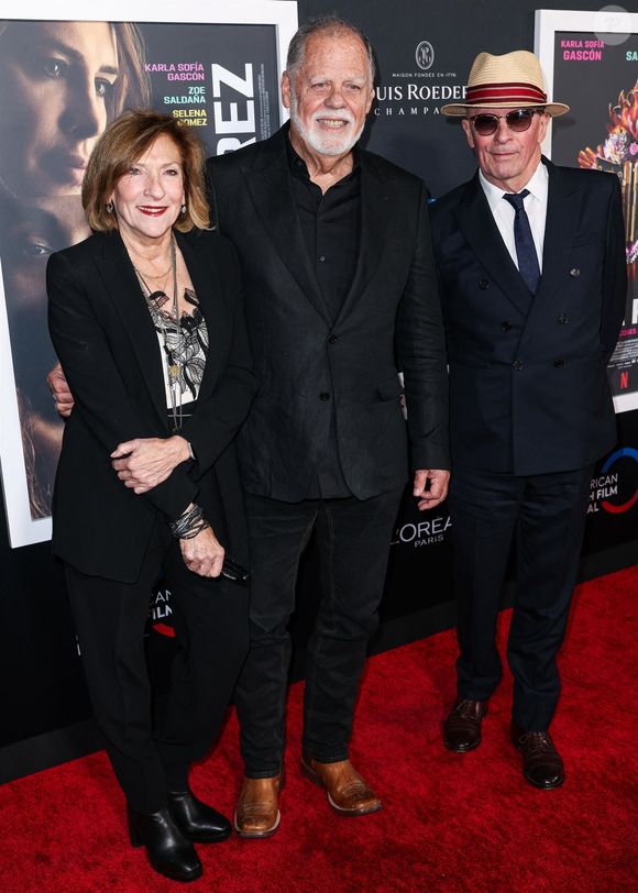 Lesli Linka Glatter, Taylor Hackford, Jacques Audiard - Première du film "Emilia Perez" lors de la soirée d'ouverture du Festival du Film "The American French Film Festival" à Los Angeles. Le 29 octobre 2024
